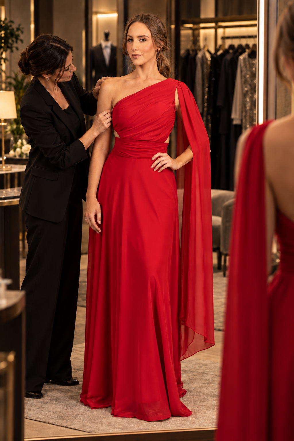Atendimento personalizado de vestidos na Nanda Dress Suits